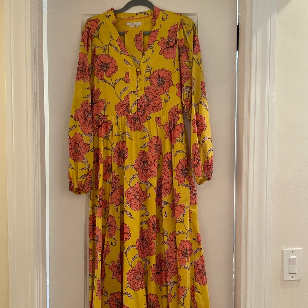 Boden Floral Cotton Maxi Dress